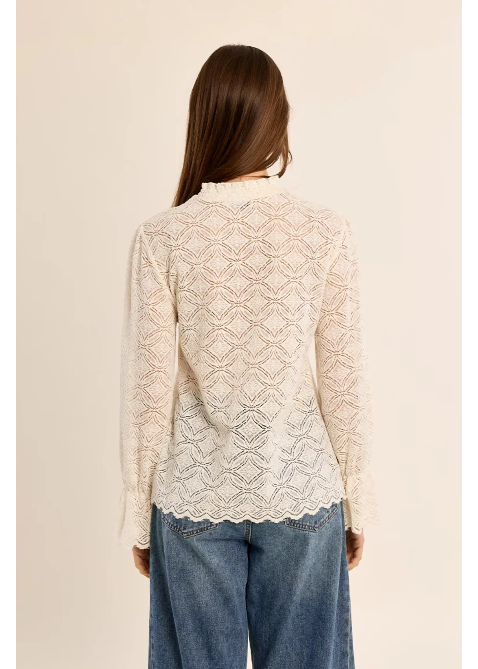 Molly Bracken Straight Blouse in Semi Transparency - P1901EH