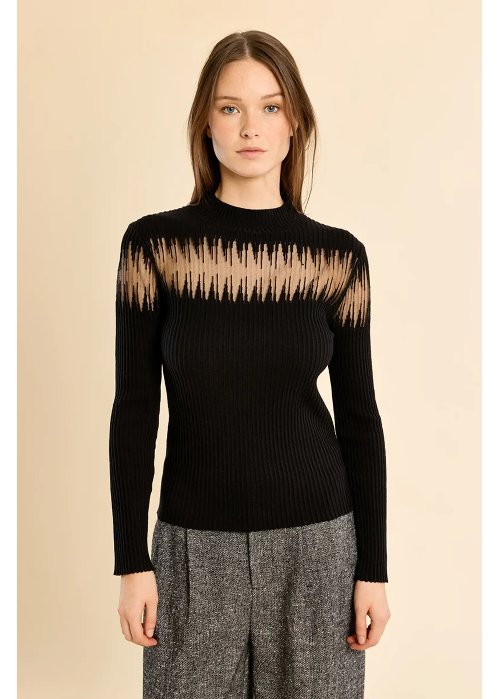 Molly Bracken Fine Ribbed Sweater - T2323EH