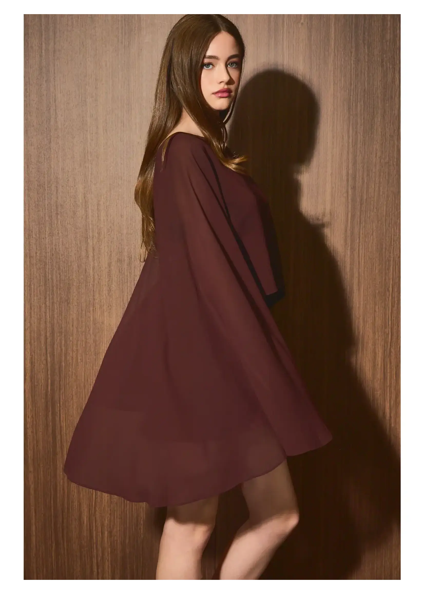 Le Lis Cape Chiffon Romper - PM7593