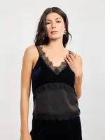 Sage The Label Cheryl Velvet Mix Top - LJ4207