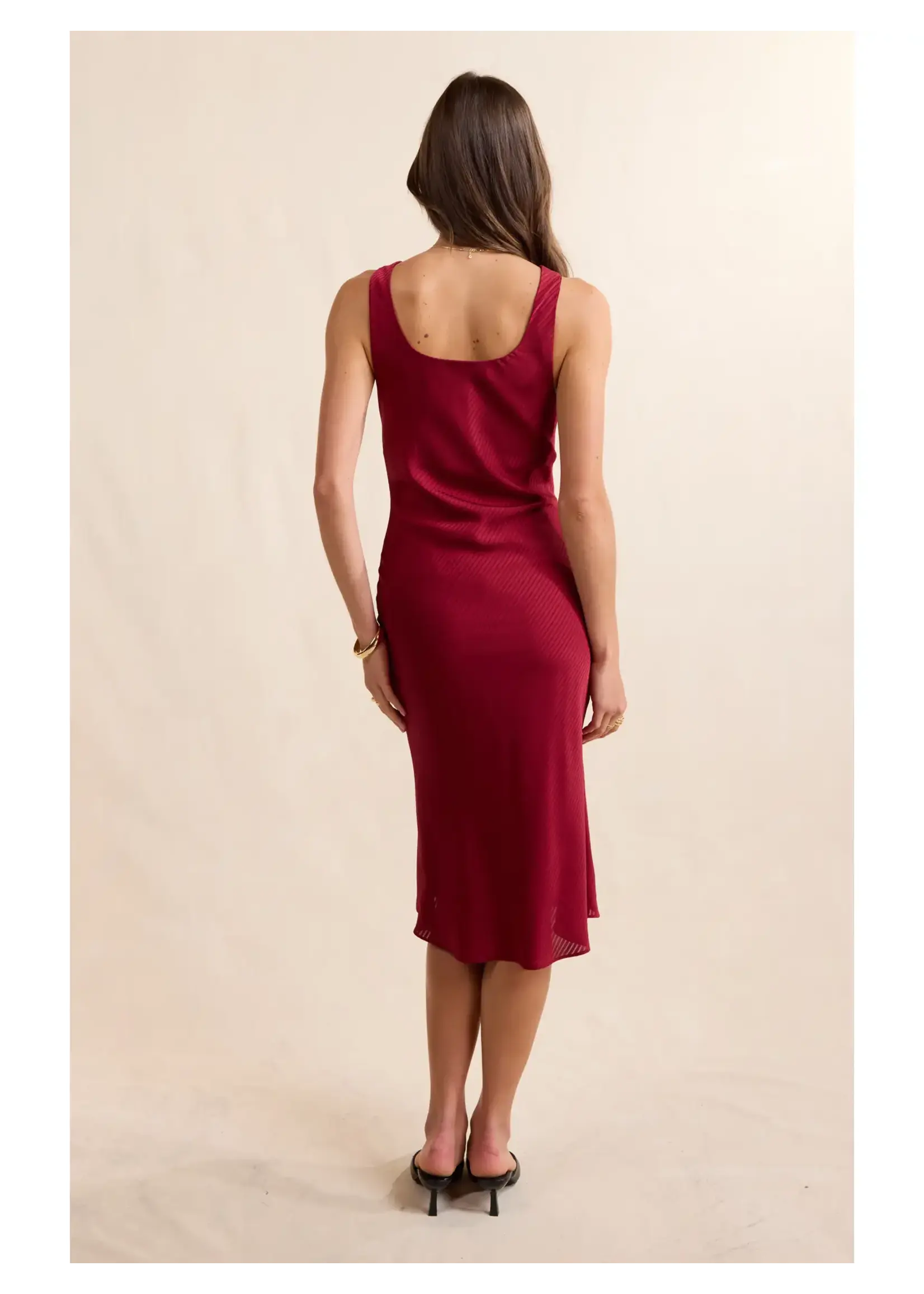 Sadie & Sage Inner Circle Cowl Neck Midi Dress - AJ4321