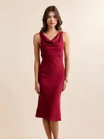 Sadie & Sage Inner Circle Cowl Neck Midi Dress - AJ4321