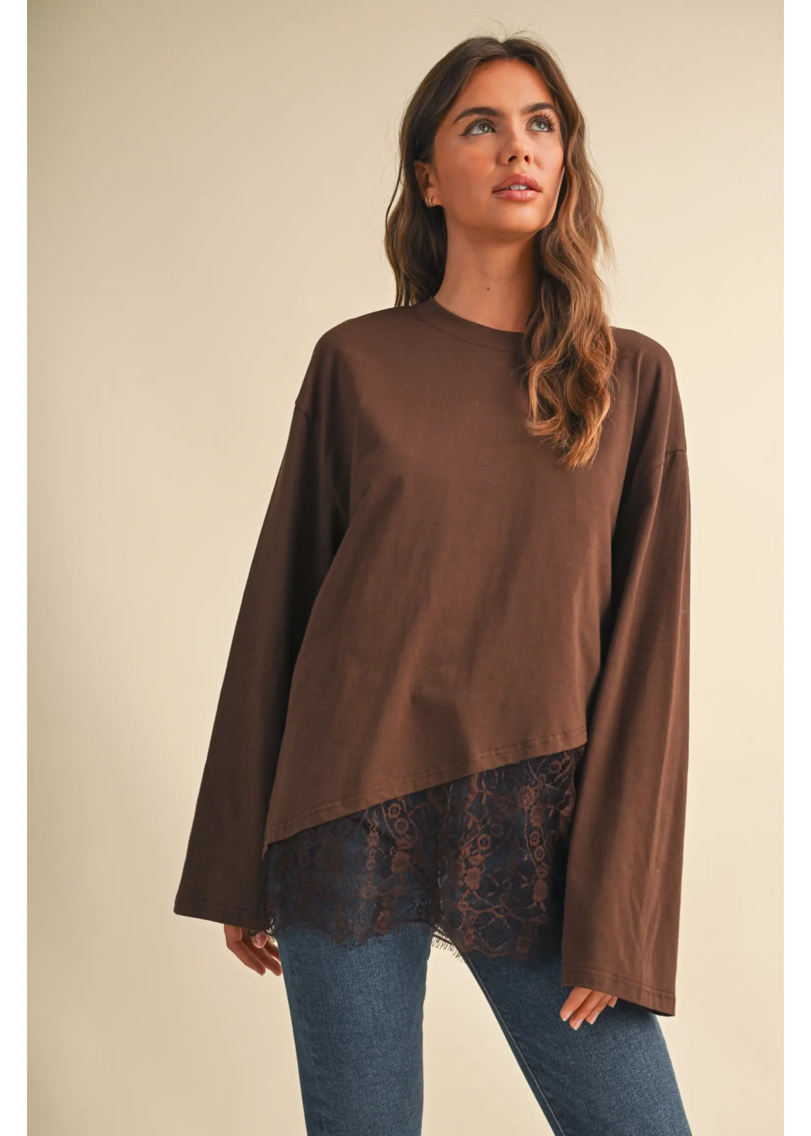Klesis Asymetric Lace LS Top - IT4830
