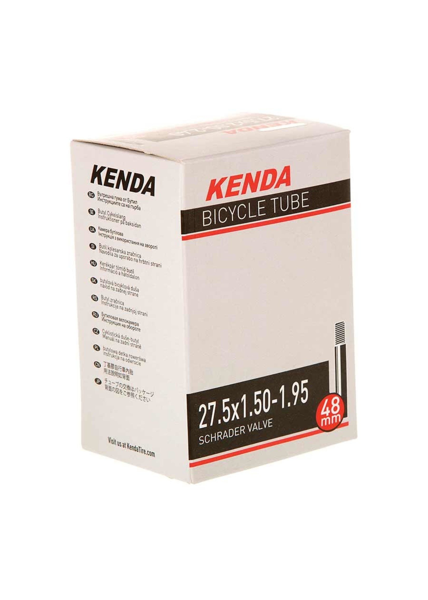 Kenda Tube, Schrader, Length: 48mm, 27.5'', 1.50-1.95