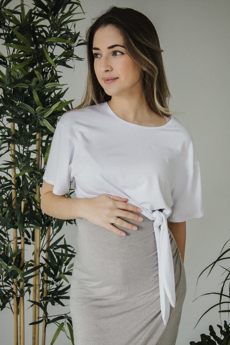 Lait de Poule T-Shirt à Noeuds Allaitement Lait de Poule