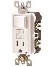 DiversiTech White 15 Amp 125-Volt 2-Pole Tamper-Resistant Combo GFCI Receptacle Switch