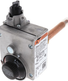 DiversiTech W-R37C73U-173 Gas Water Heater Ctl, For Nat Gas Only, 1/2" N.p.t. Inlet, 1/2" Inv Flare Outlet, 70f-160f Range, Fully Reg. Main And Pilot Reg. Fixed At 4.0" W.c., Single Cycle E.c.o. Set At 195f, Shank Length 1-1/4", Replaces 000180425