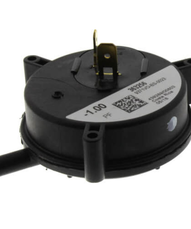 DiversiTech Pressure Switch 1.00 Inch Water Column On Fall Single Pole Normally Open for Gas Control