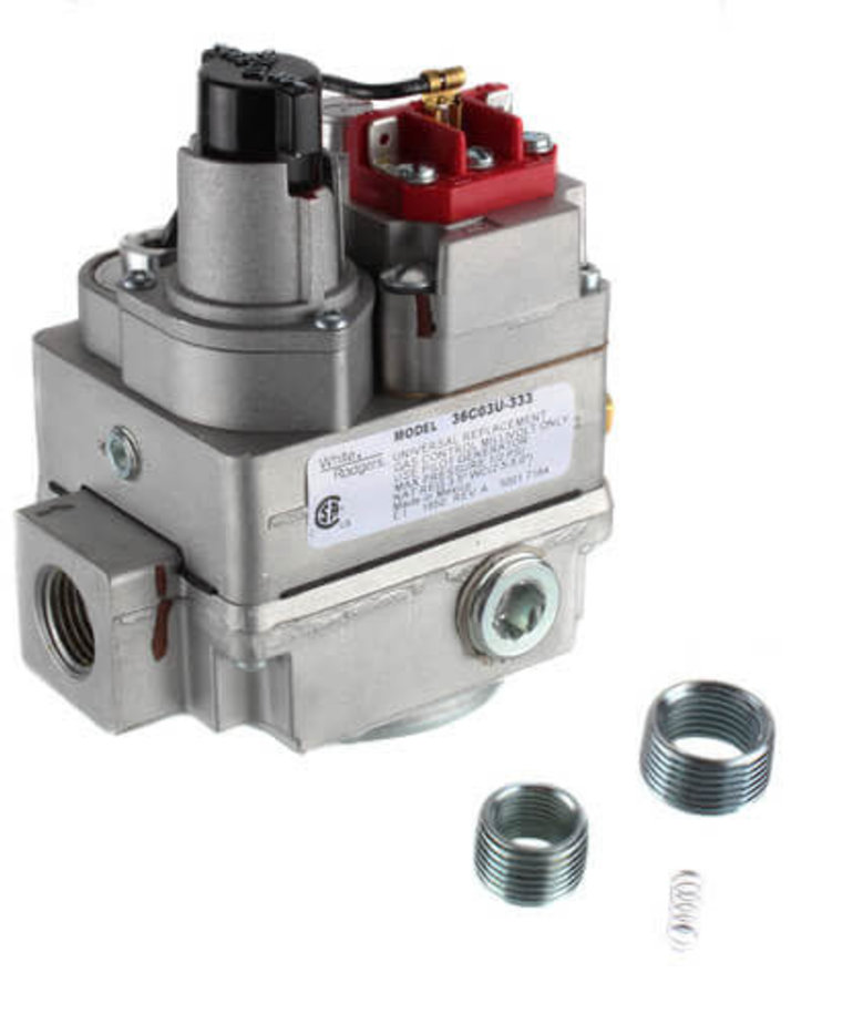 DiversiTech W-R36C03U-333 1/2" X 3/4" Millivolt Gas Valve W/Side Taps Includes LP Kit & Reducer Bushings 230,000 BTU