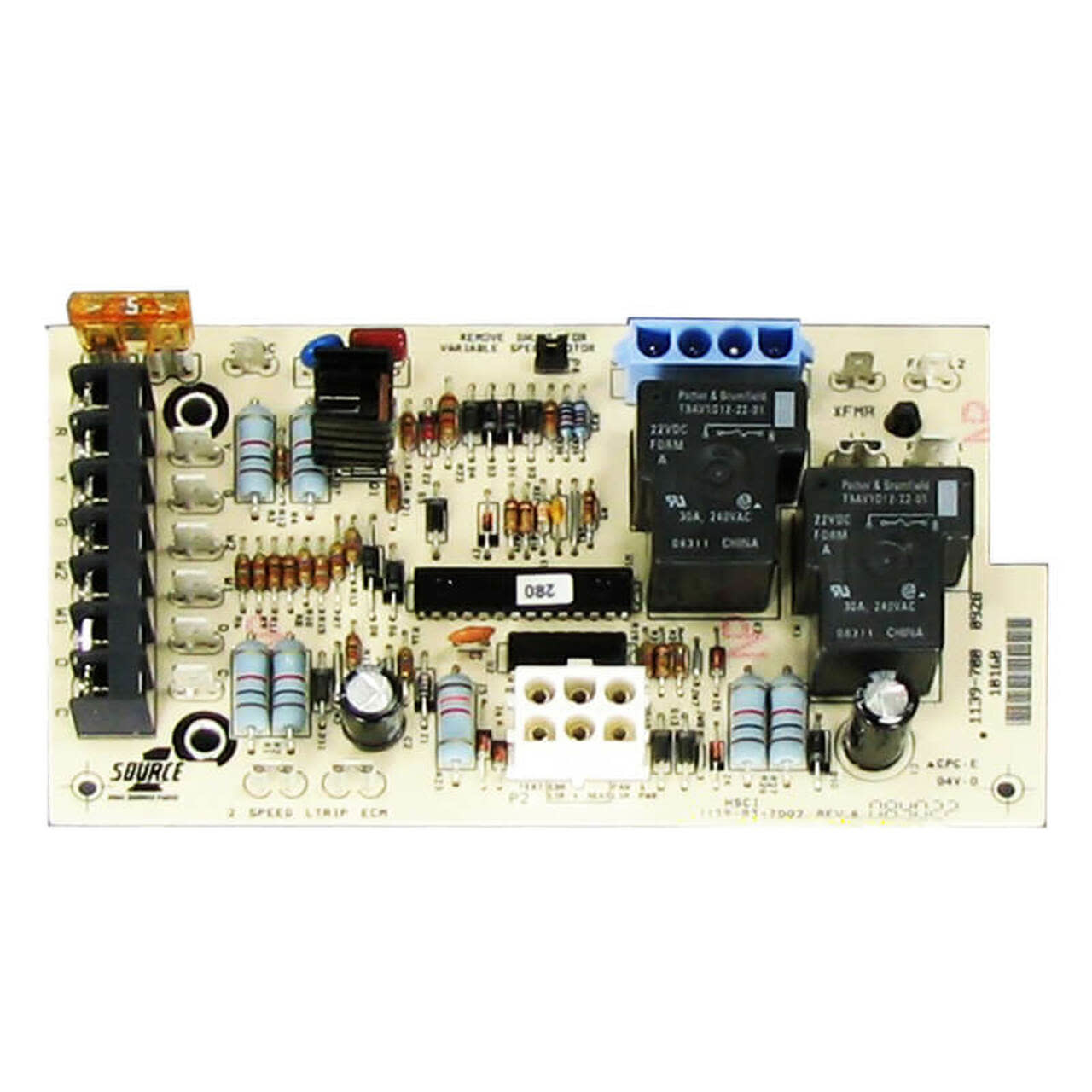Source 1 (York, Evcon, Coleman) Control Board Fan & Electric Heat UT