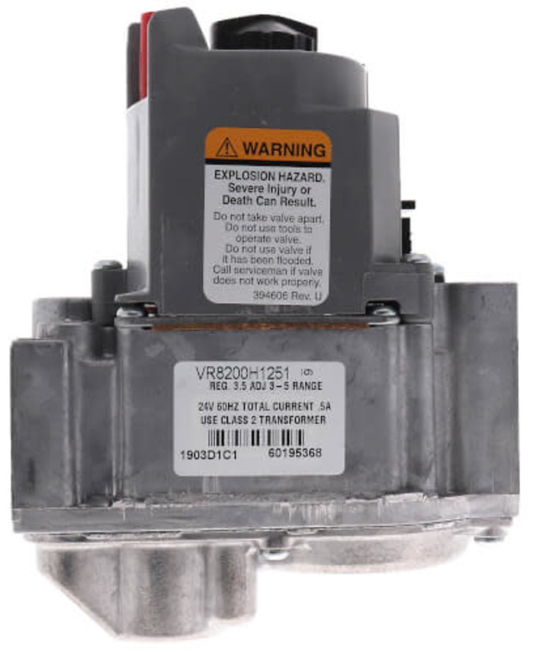 DiversiTech 24v Gas Valve 1/2" X 1/2" Slow Opening For Standing Pilot Systems