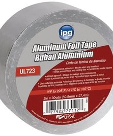 DiversiTech IPG 9201 Foil Tape, 30 yd L, 2 in W, Aluminum Backing