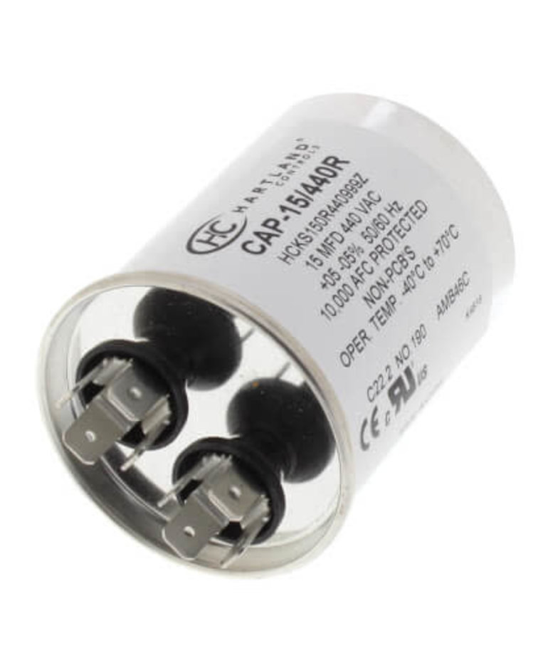 Hartland 15MFD 370/440V ROUND RUN CAPACITOR