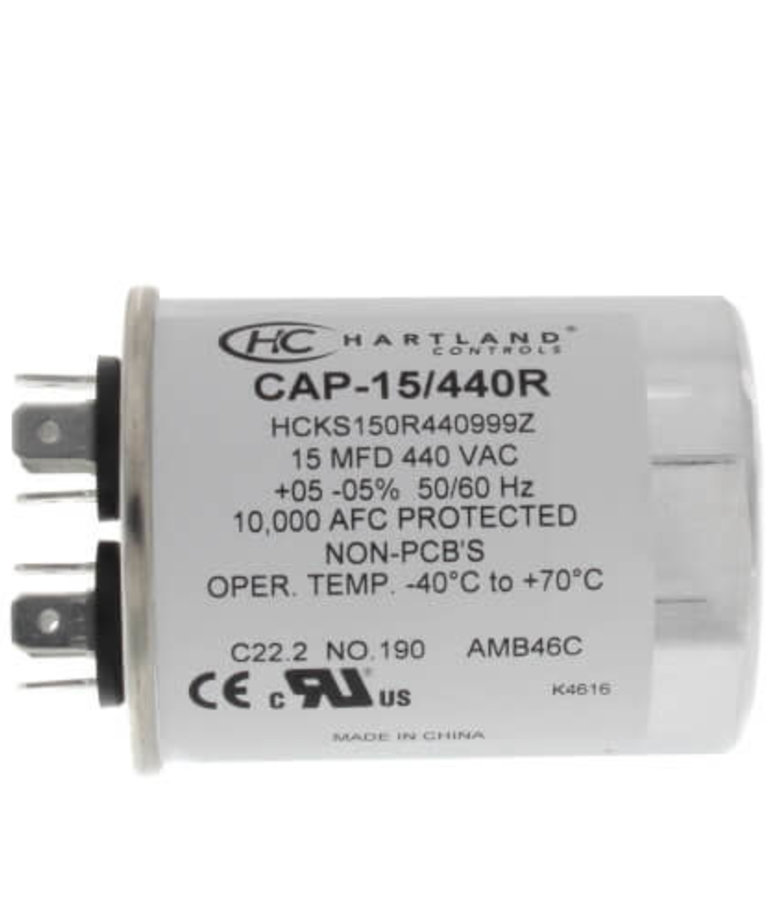 DiversiTech 15MFD 370/440V ROUND RUN CAPACITOR