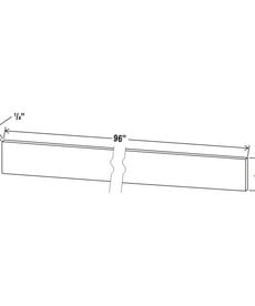 Evercraft Cabinetry Shaker Gray - Toe Kick 8' Plywood - 96"W x 4 1/2"H x 1/8"D