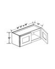 Evercraft Cabinetry Shaker Gray Wall 36W x 15H - 2 Door
