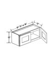 Evercraft Cabinetry Shaker Gray - Wall Cabinet - 36"W x 15"H x 12"D - 2D