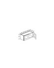 Evercraft Cabinetry Shaker Gray Wall 36W x 15H - 2 Door