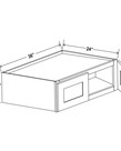 Evercraft Cabinetry Shaker  Wall 36W x 12H x 24D - 2 Door