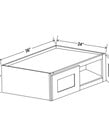 Evercraft Cabinetry Wall Refrigerator Cabinet - 36"W X 12"H X 24"D - 2D,Same Box With W3612 Door. Can Use W1236 Door Set.