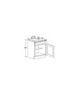 Evercraft Cabinetry Shaker White Base 15W - 1 Drawer 1 Door 1 Shelf