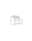 Evercraft Cabinetry Shaker White - Base Cabinet Single Door-15"W X 24"D X 34-1/2"H With 1 Door, Drawer And Shelf