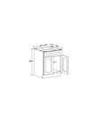 Evercraft Cabinetry Shaker White Base 27W - 1 Drawer 2 Door 1 Shelf