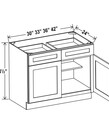 Evercraft Cabinetry Shaker White Base 30W - 1 Drawer 2 Door 1 Shelf