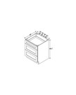 Evercraft Cabinetry Shaker White Base 30W - 3 Drawers