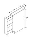 Evercraft Cabinetry Shaker White - Spice Pull Base Cabinet - 9"W X 34-1/2"H X 24"D