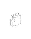 Evercraft Cabinetry Shaker White Base 18W - Full Height Drawer w/ Waste Baskets