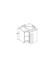 Evercraft Cabinetry Shaker White Lazy Susan 33x33 - 2 Doors