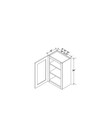 Evercraft Cabinetry Shaker White Wall 9W x 30H - 1 Door 2 Shelves