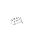 Evercraft Cabinetry Shaker White Wall 30W x 15H - 2 Door