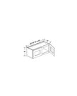 Evercraft Cabinetry Shaker White - Wall Cabinet Double Door - 30"W X 18"H X 12"D With 2 Door