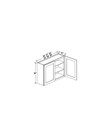 Evercraft Cabinetry Shaker White Wall 30W x 30H - 2 Door 2 Shelves