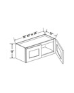 Evercraft Cabinetry Shaker White Wall 33W x 12H - 2 Door