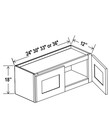 Evercraft Cabinetry Shaker White Wall 33W x 18H - 2 Door
