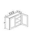 Evercraft Cabinetry Shaker White Wall 36W x 30H - 2 Door 2 Shelves