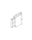 Evercraft Cabinetry Navy Blue Base Spice Rack 9W
