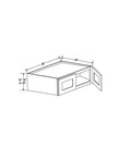 Evercraft Cabinetry Navy Blue Wall 30W x 12H - 2 Door