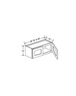 Evercraft Cabinetry Navy Blue Wall 33W x 12H - 2 Door