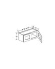 Evercraft Cabinetry Navy Blue - Wall Cabinet - 33"W x 12"H x 12"D - 2D