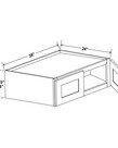 Evercraft Cabinetry Shaker White Wall 36W x 18H x 24D - 2 Door