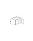 Evercraft Cabinetry Shaker White Wall 36W x 24H x 24D - 2 Door 1 Shelf