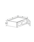 Evercraft Cabinetry Navy Blue Wall 36W x 12H x 24D - 2 Door