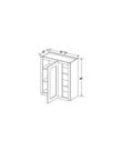Evercraft Cabinetry Shaker White - Wall Blind Corner Cabinet - 27"W X 30"H X 12"D With 1 Door And 2 Shelf