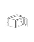 Evercraft Cabinetry Navy Blue Wall 36W x 24H x 24D - 2 Door 1 Shelf