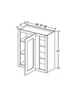 Evercraft Cabinetry Navy Blue Wall Blind Corner 27W x 30H