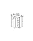 Evercraft Cabinetry Navy Blue Wall Blind Corner 27W x 30H
